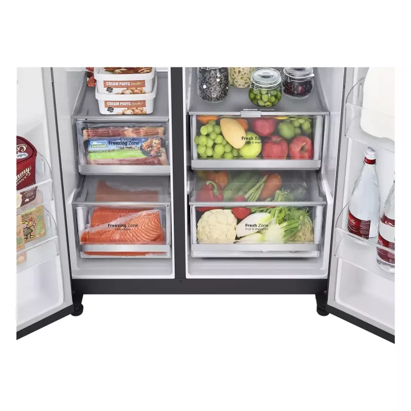 American chladnička s mrazničkou LG InstaView™ ThinQ™ GSXV90MCAE 635 L
