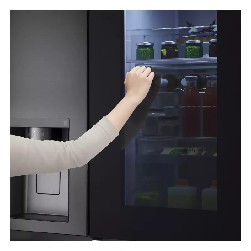 American chladnička s mrazničkou LG InstaView™ ThinQ™ GSXV90MCAE 635 L
