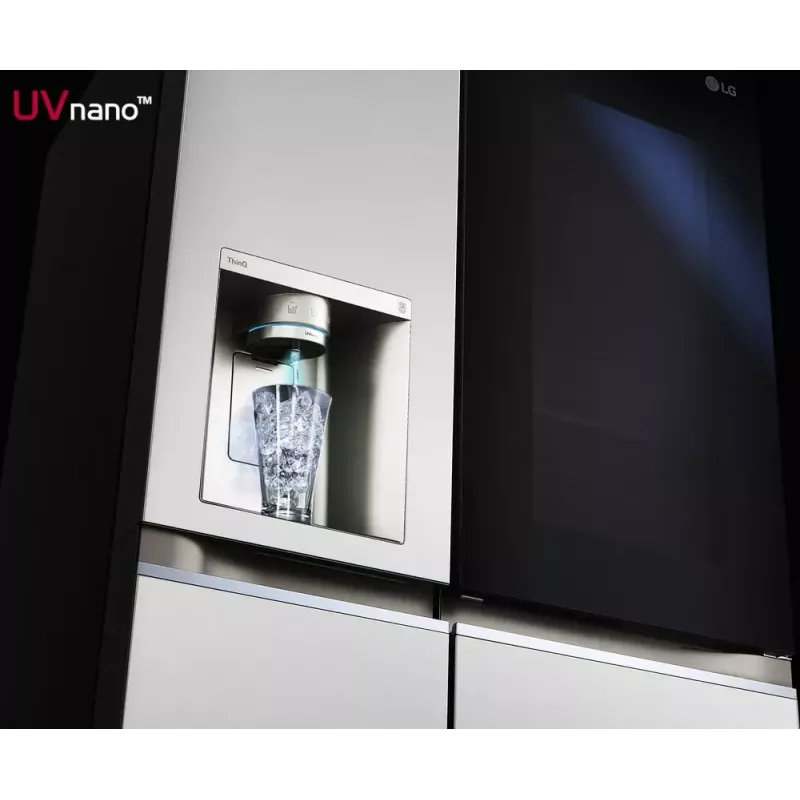 American chladnička s mrazničkou LG InstaView™ ThinQ™ GSXV90MCAE 635 L