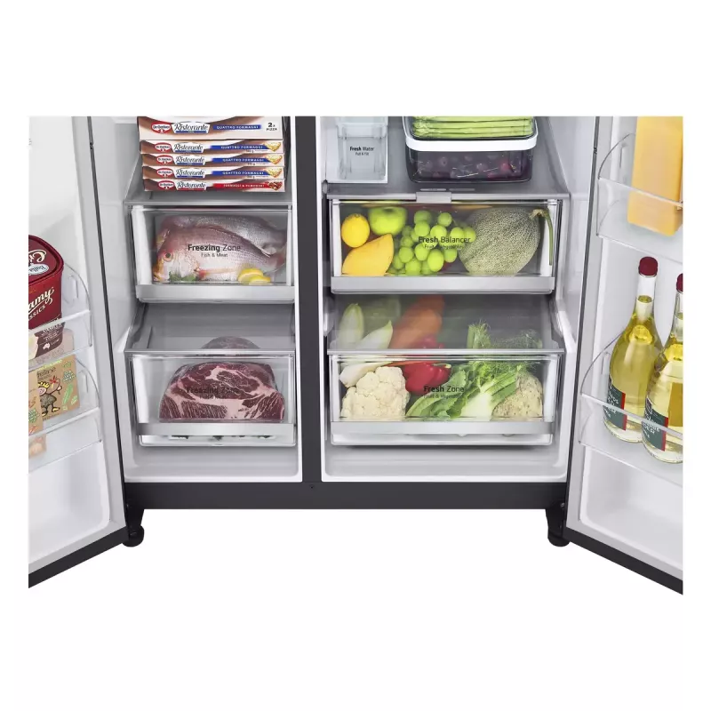 LG InstaView ™ ThinQ™ GSXV91MCAE American chladnička s mrazničkou 635 L