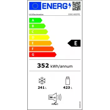 LG GSBC40EPPE Side-by-Side chladnička voľne stojaca 664 L E čierna