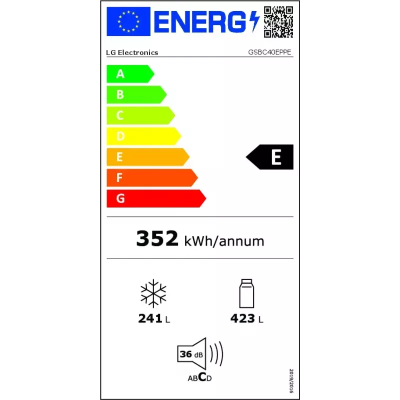LG GSBC40EPPE Side-by-Side chladnička voľne stojaca 664 L E čierna
