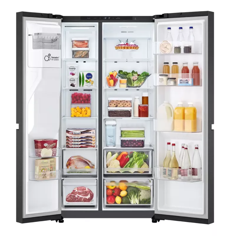 LG GSLC41EPPE Side-by-Side chladnička voľne stojaca 641 L čierna
