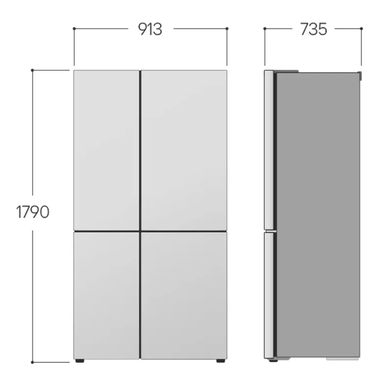 LG GSLC41EPPE Side-by-Side chladnička voľne stojaca 641 L čierna