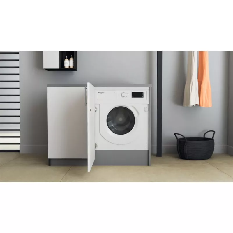 Whirlpool BI WMWG 71483E EU N plne vstavaná práčka, 7 kg, 1400 ot./min, energetická trieda D, biela