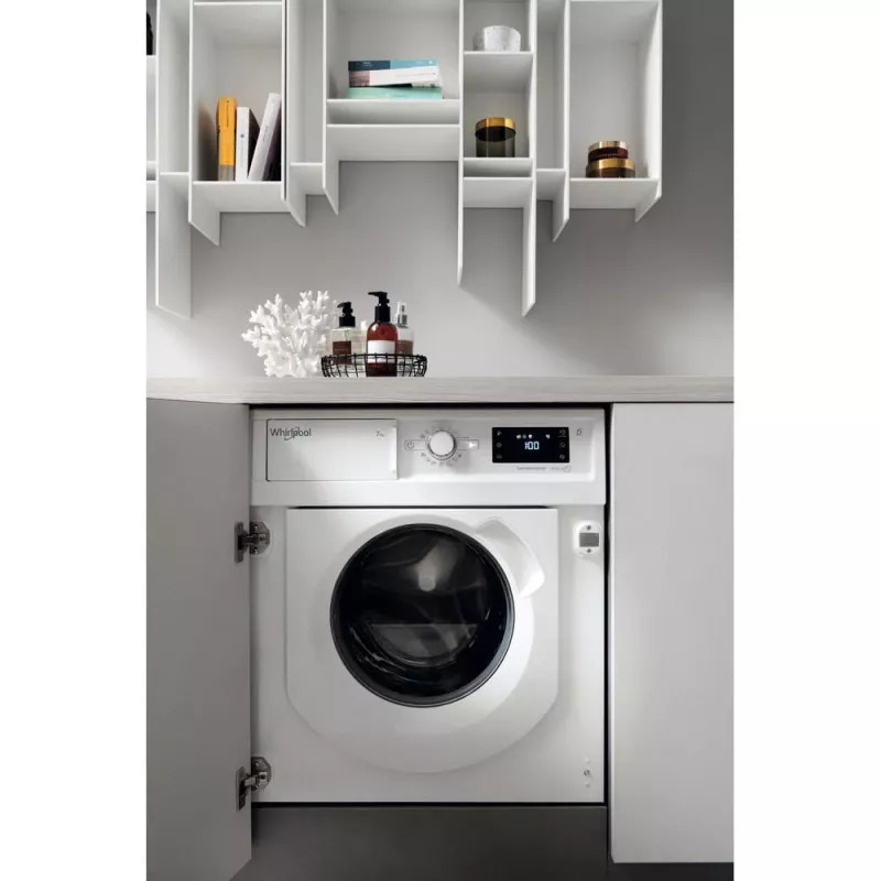 Whirlpool BI WMWG 71483E EU N plne vstavaná práčka, 7 kg, 1400 ot./min, energetická trieda D, biela