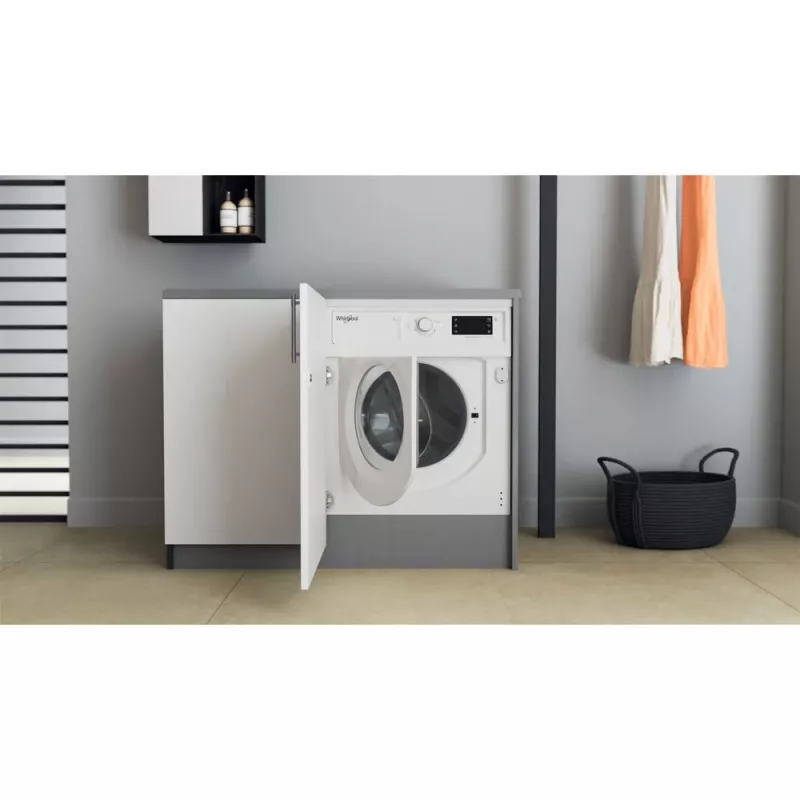 Whirlpool BI WMWG 71483E EU N plne vstavaná práčka, 7 kg, 1400 ot./min, energetická trieda D, biela