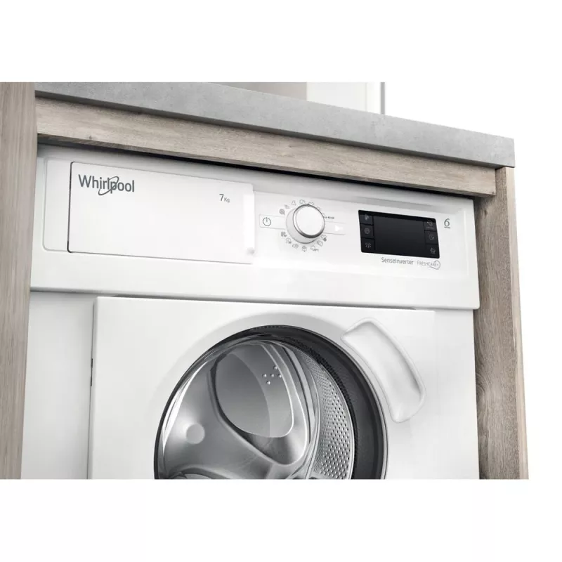 Whirlpool BI WMWG 71483E EU N plne vstavaná práčka, 7 kg, 1400 ot./min, energetická trieda D, biela