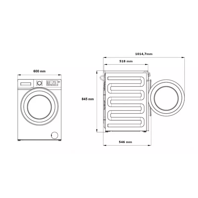 Práčka BEKO BM3WFSU49415WB predné plnenie 9 kg 1400 ot/min biela, energia A