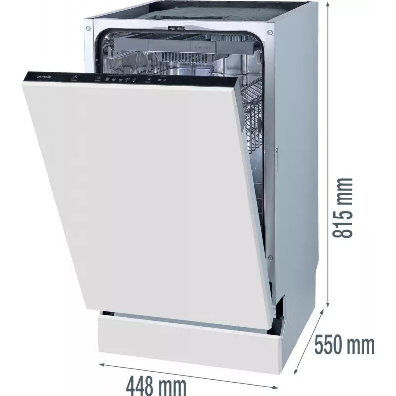 Gorenje GV 520 E 10 EB plne integrovateľná 11 súprav riadu
