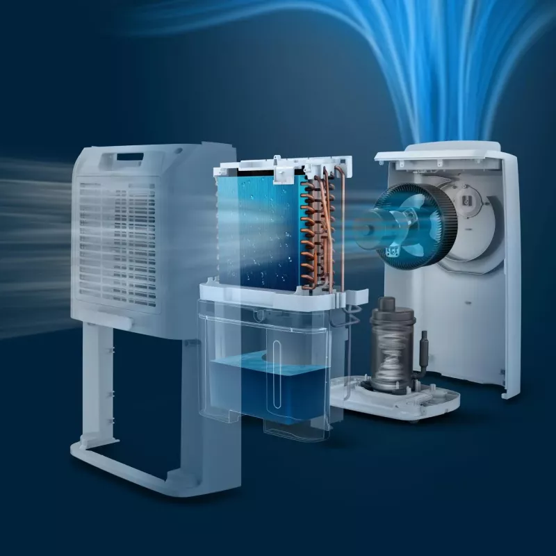 Philips 3000 series DE3306/11 odvlhčovač vzduchu 4 L 51 dB biela, svetlosivá