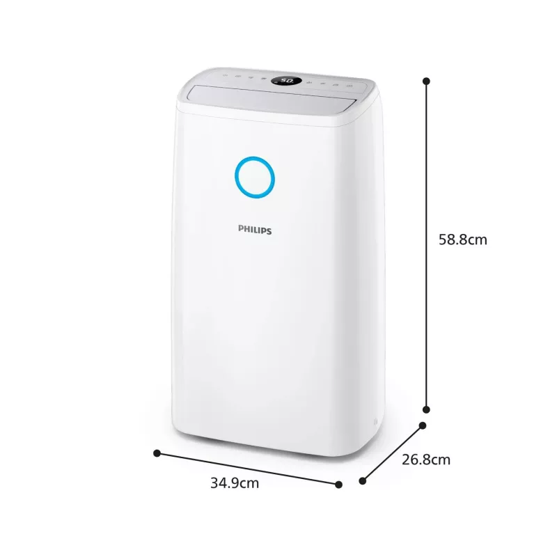 Philips 3000 series DE3306/11 odvlhčovač vzduchu 4 L 51 dB biela, svetlosivá