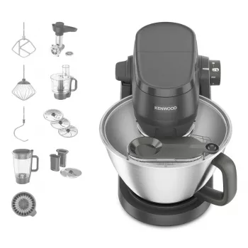 Kuchynský robot Kenwood KHC30.070GY — 1000 W, 4,3 l nerezová misa, otočný regulátor, sivý