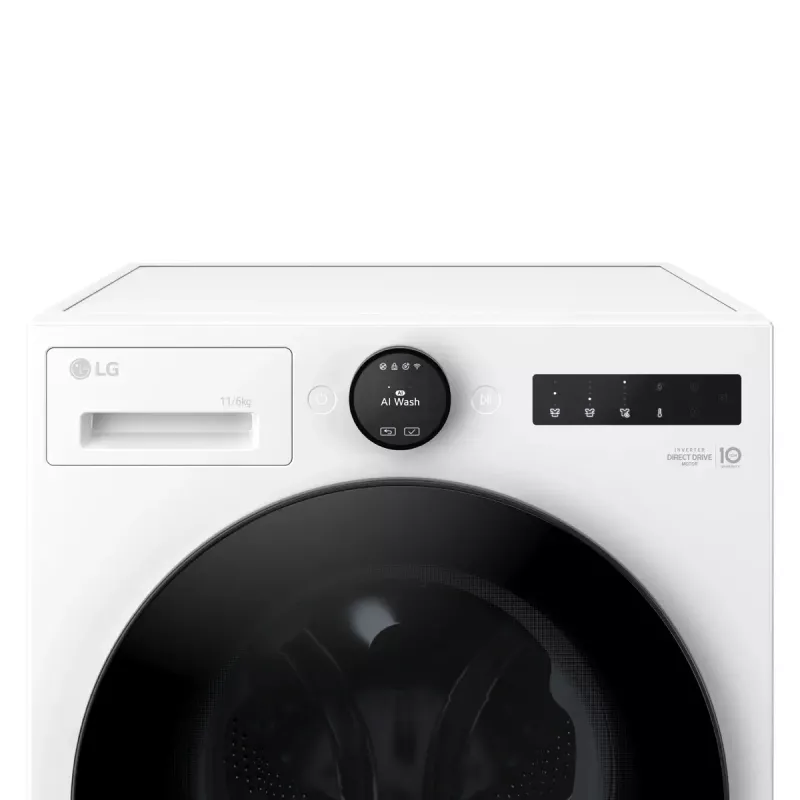 LG WT1210WWF práčka so sušičkou s predným plnením 12 kg / 10 kg, 1400 ot./min, Wi-Fi, biela