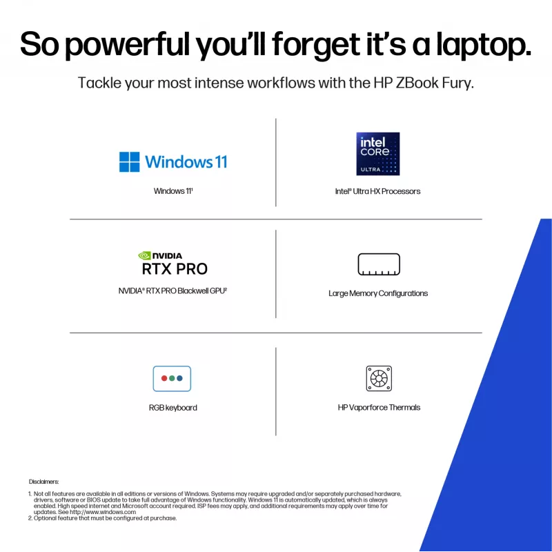 Notebook HP ZBG1i16 U9 285HX 16 64GB 1T PC Nordics