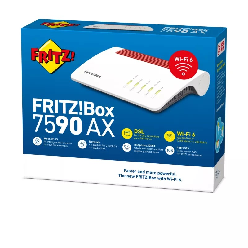 Stolný router FRITZ!Box 7590 AX Dual-Band Wi-Fi 6
