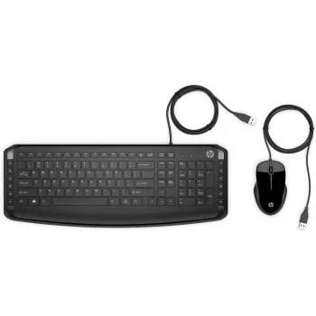 HP Pavilion klávesnica a myš 200, káblová, USB, mechanická, QWERTY, čierna, myš súčasťou