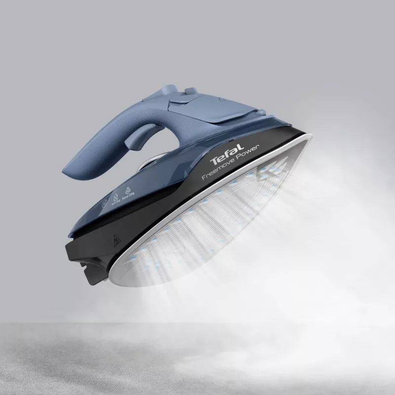 Tefal Freemove Power FV6675E0 bezdrôtová naparovacia žehlička, keramická žehliaca plocha, 2600 W, výkon pary až 40 g/min