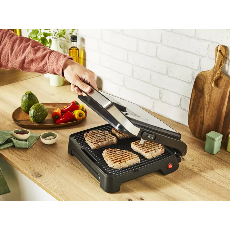 Kontaktný gril Tefal Inicio Adjust GC272D10 s nepriľnavými platňami a nastaviteľnou teplotou
