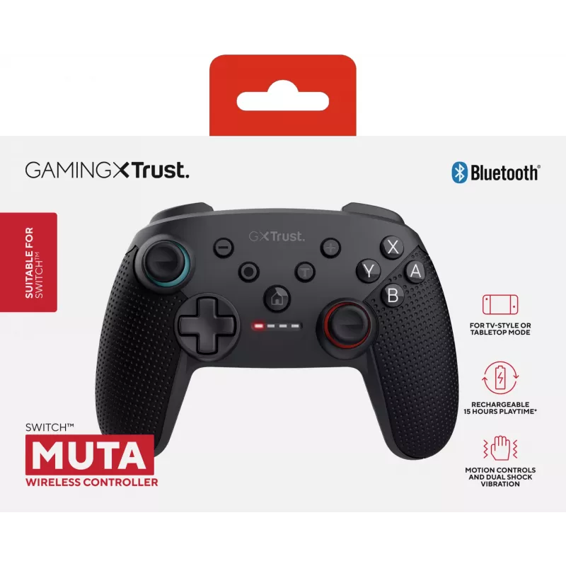 Trust GXT 1246 MUTA čierny Bluetooth gamepad analógový / digitálny Nintendo Switch, Nintendo Switch Lite, Nintendo Switch OLED