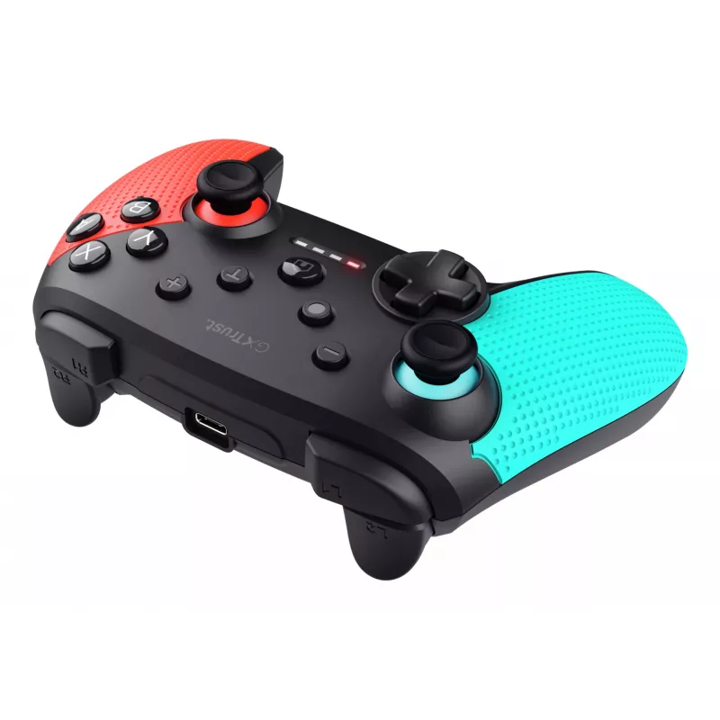 Trust GXT 1246B Muta čierna, modrá, červená Bluetooth gamepad Nintendo Switch, Nintendo Switch Lite