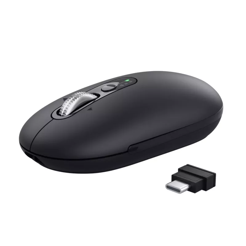 Myš TRUST Seron tenká Multi — obojručná kancelárska myš, optická 3200 DPI, RF Wireless + Bluetooth, 7 tlačidiel, čierna