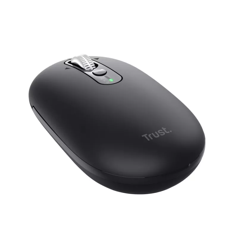 Myš TRUST Seron tenká Multi — obojručná kancelárska myš, optická 3200 DPI, RF Wireless + Bluetooth, 7 tlačidiel, čierna