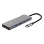 USB Type-C hub TRUST 26062 — HDMI + USB 3.2 Gen 1 Type-A & Type-C, sivý, 5 portov