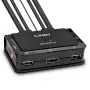 Lindy 2-portový HDMI 4K30, USB 2.0 a audio kábel KVM prepínač, 1920 x 1080 pixelov, čierny