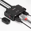 Lindy 2-portový HDMI 4K30, USB 2.0 a audio kábel KVM prepínač, 1920 x 1080 pixelov, čierny