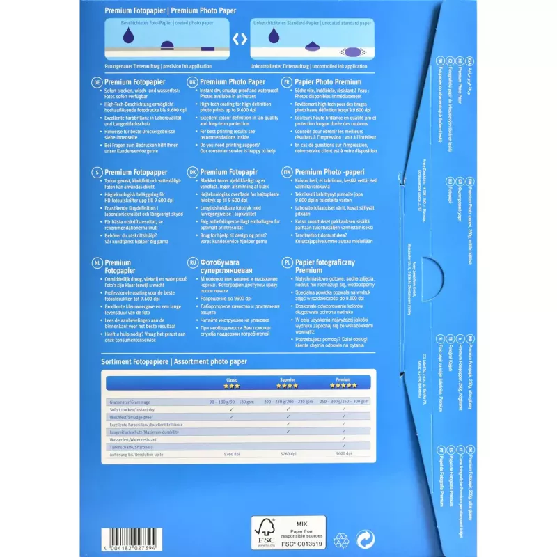 Fotografický papier Avery Inkjet 2x20 listov A4 vysoký lesk biely