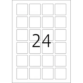 QR kód etikety HERMA 9642 A4 40x40 mm štvorcové biely papier