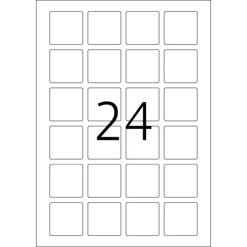 QR kód etikety HERMA 9642 A4 40x40 mm štvorcové biely papier