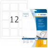 Odnímateľné etikety HERMA 10109 A4 60x60 mm štvorcové biela
