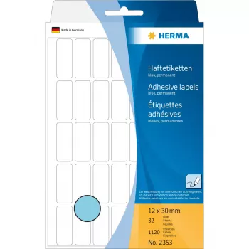 Univerzálne etikety HERMA 12x30 mm modrá papier matný 1120 ks
