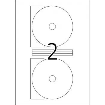Samolepiaca etiketa do tlačiarne HERMA etikety na CD Maxi A4 Ø 116 mm