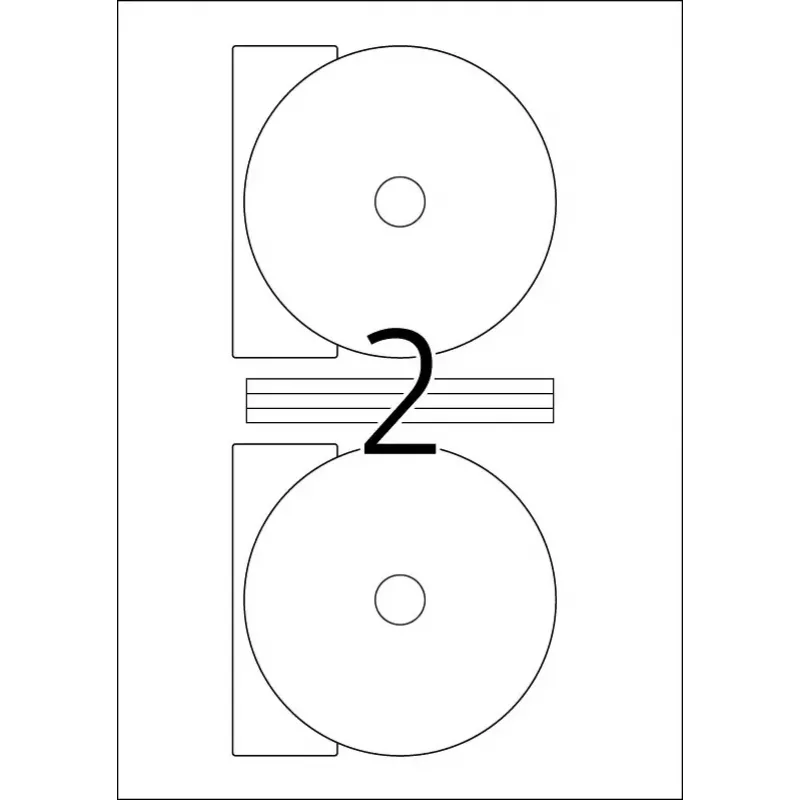 Samolepiaca etiketa do tlačiarne HERMA etikety na CD Maxi A4 Ø 116 mm