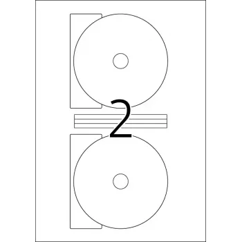 Samolepiace etikety do tlačiarne HERMA etikety na CD Maxi A4 Ø 116 mm