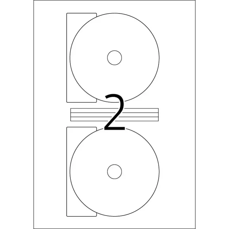 Samolepiace etikety do tlačiarne HERMA etikety na CD Maxi A4 Ø 116 mm