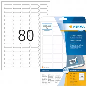 Cenové etikety HERMA A4 35,6x16,9 mm biela Movables/opätovne odnímateľné papier matný 2000 ks