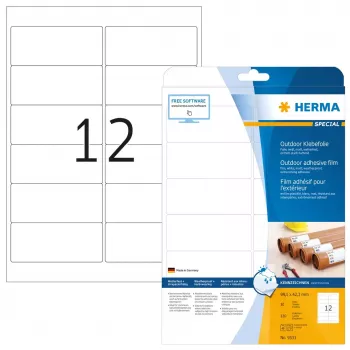 Samolepiace etikety do tlačiarne HERMA Labels A4 vonkajšia fólia 99,1x42,3 mm