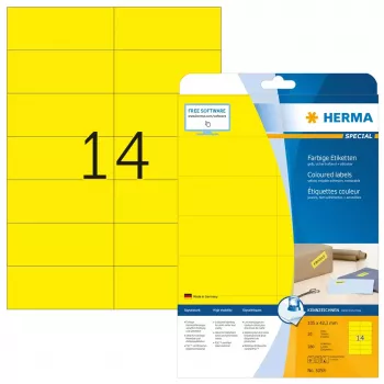Samolepiace etikety HERMA 5058 žltá 105x42.3 mm 280 ks