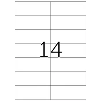 Etikety HERMA Premium A4 105x42 mm biela papier matný 1400 ks