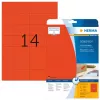 Samolepiace tlačové etikety HERMA farebné etikety A4 105x42,3 mm červená