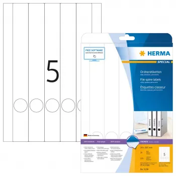 Etikety na spisové dosky HERMA A4 34x297 mm biela papier matný nepriehľadná 125 ks
