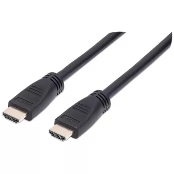 Manhattan HDMI 4K@60Hz kábel s Ethernetom – certifikát CL3, 8 m, vhodný na inštaláciu do steny, pre VŠETKY 4K a 1080p/HD aplikácie – na okamžitý upgrade alebo pripravený na budúce požiadavky, konektor samec na konektor samec, čierna, Ultra HD 4K x 2K, doživotná záruka, Premium High Speed