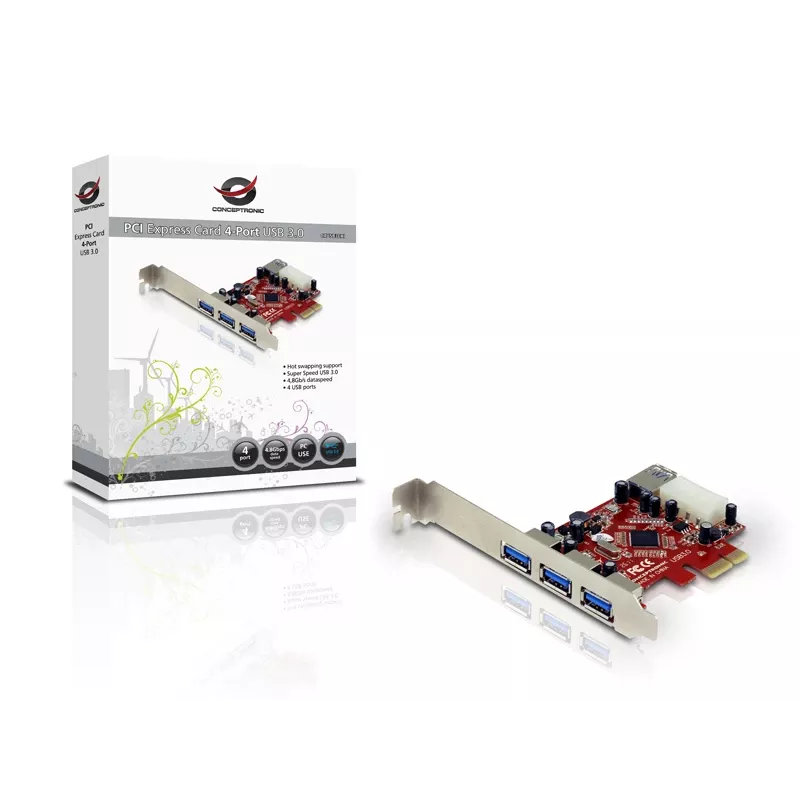 PCI Express karta Conceptronic C4USB3EXI 4-port USB 3.0
