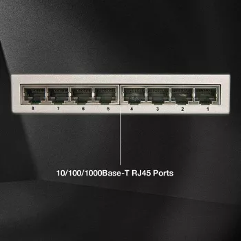 Lindy sieťový switch - Gigabit, desktop, 8 portov, 10/100/1000
