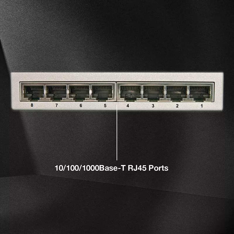 Lindy sieťový switch - Gigabit, desktop, 8 portov, 10/100/1000