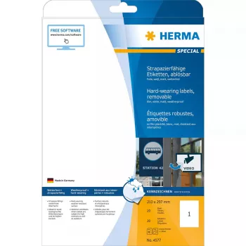 Samolepiaca etiketa HERMA 4577 odnímateľná biela